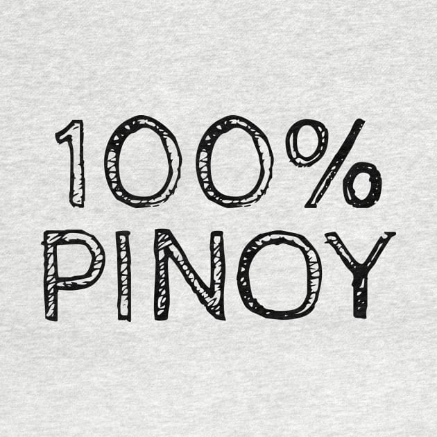 100% Pinoy Proud Fil-Am Filipino American Pinoy Pride Philippines USA Tandem Design Gift Idea by c1337s